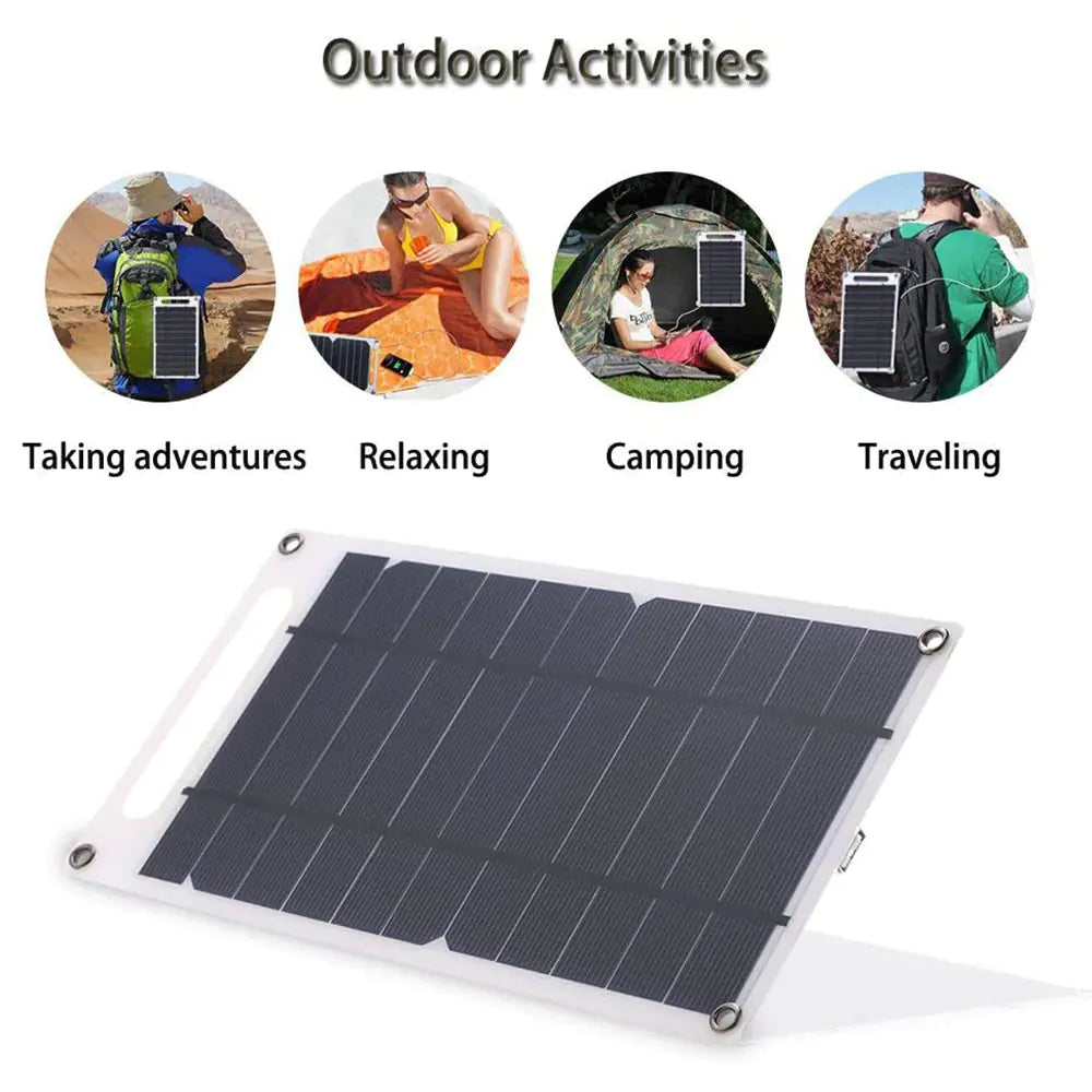 Portable 6V Solar Panel with USB Charger for Outdoors