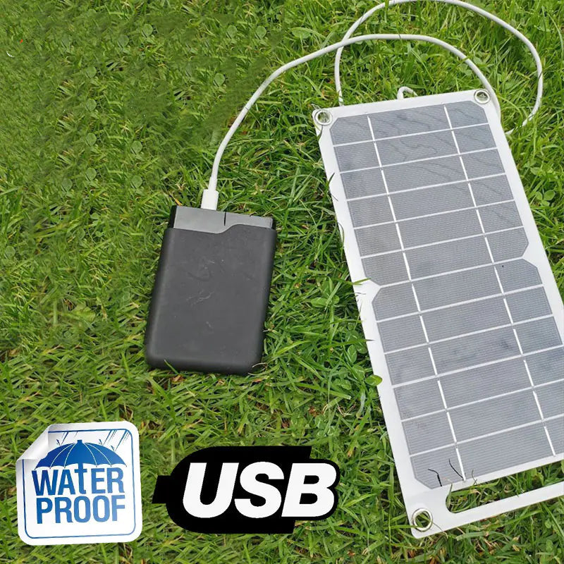 Portable 6V Solar Panel with USB Charger for Outdoors