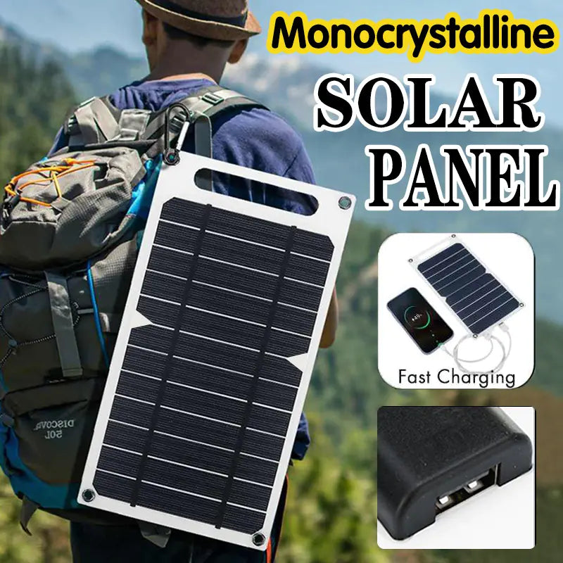 Portable 6V Solar Panel with USB Charger for Outdoors
