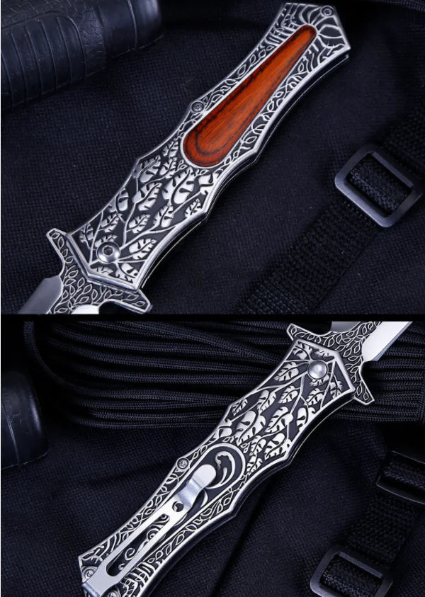 Engraved Folding Knife