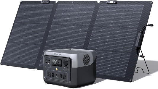 ECOFLOW RIVER 2 Max Solar Generator Kit, 512Wh