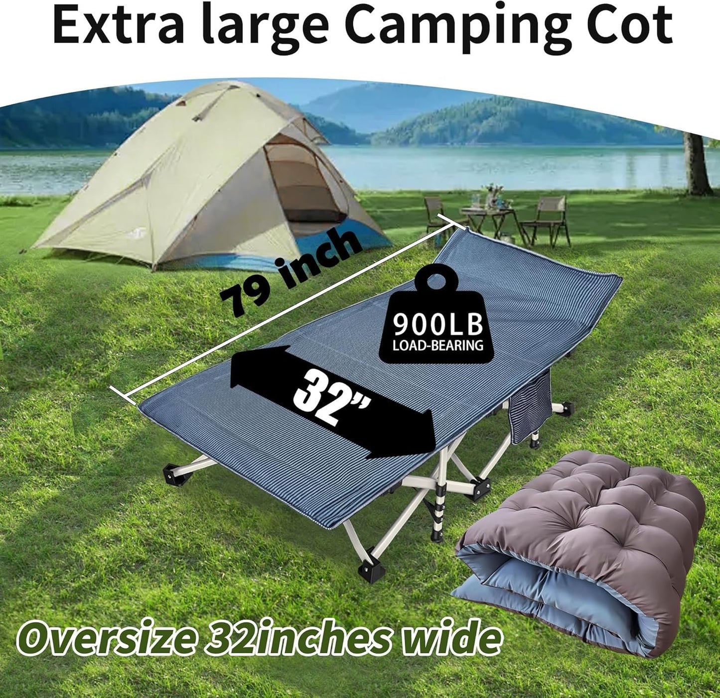Extra Wide Camping Cot XXL