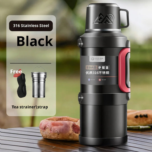 XXL Stainless Steel Vacuum Thermos With Tea Infuser