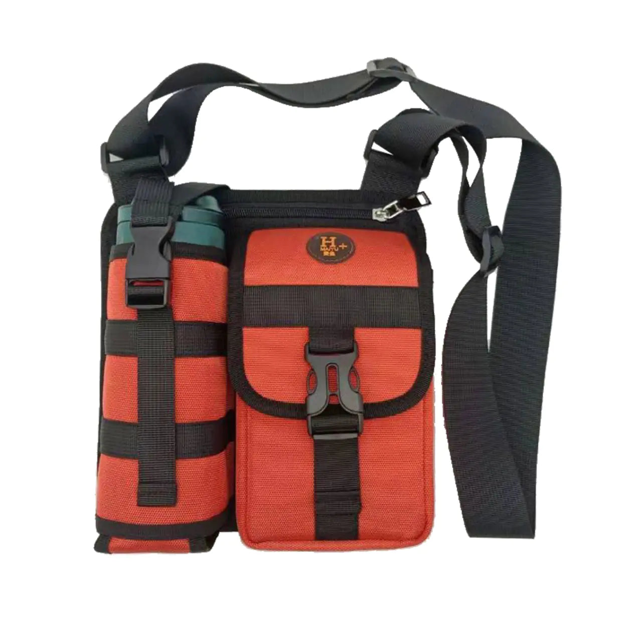 New Men's Crossbody Water Bottle Bag for Outdoors