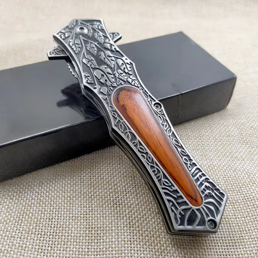 Engraved Folding Knife