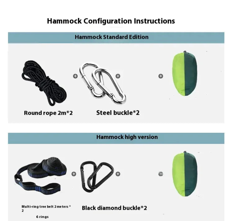 Parachute Nylon Camping Hammock