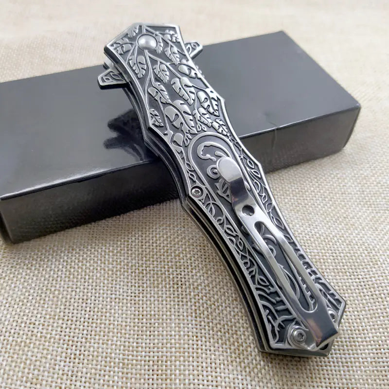 Engraved Folding Knife