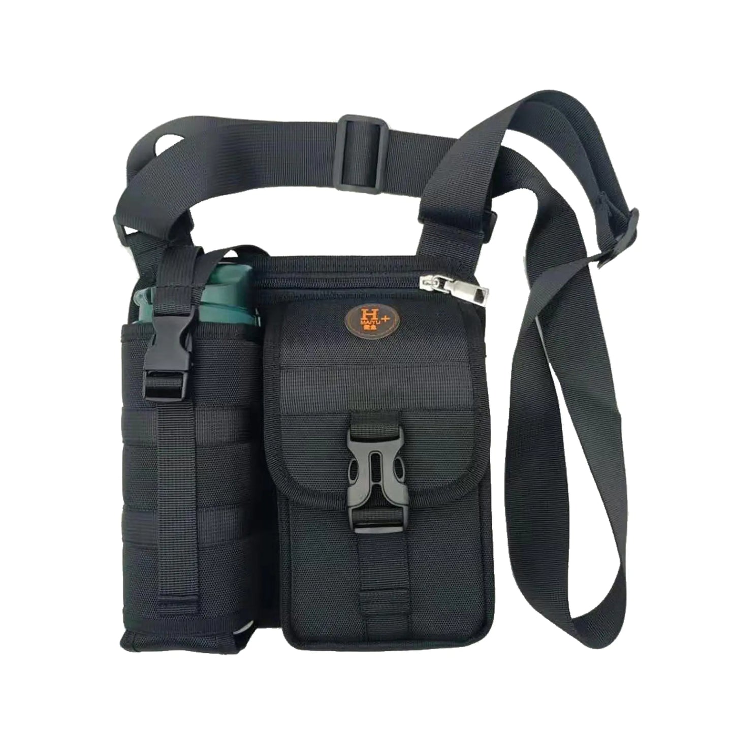 New Men's Crossbody Water Bottle Bag for Outdoors