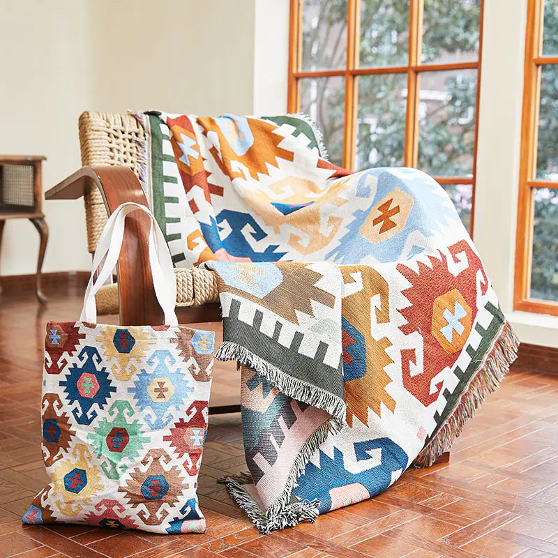 Bohemian Outdoor Blanket for Picnic and Camping