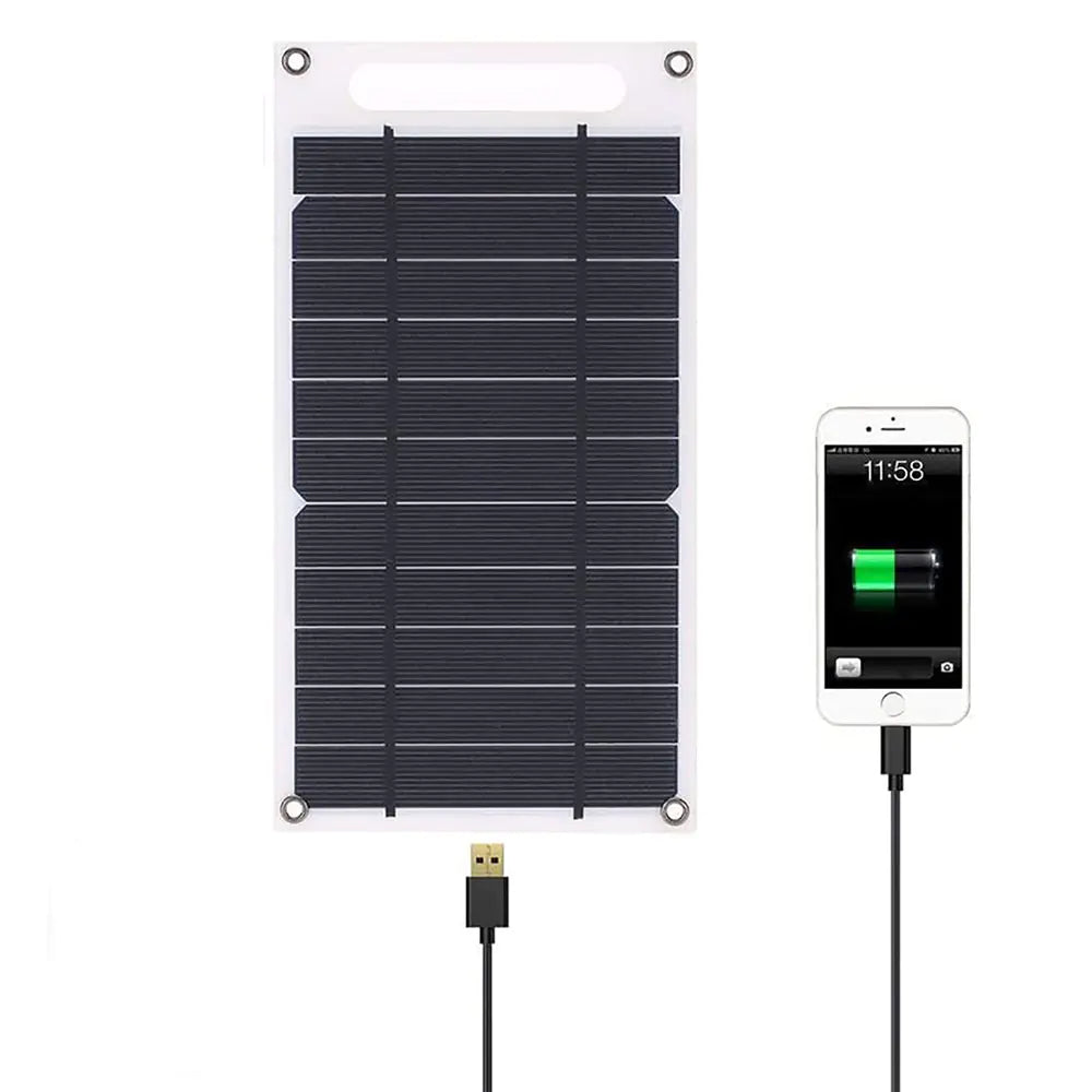 Portable 6V Solar Panel with USB Charger for Outdoors