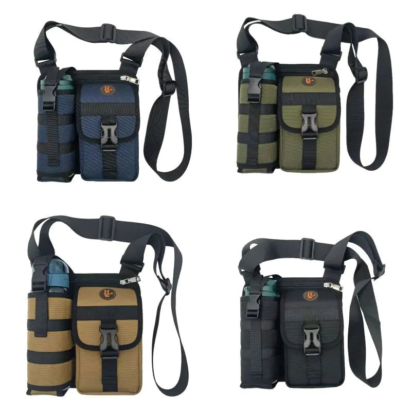 New Men's Crossbody Water Bottle Bag for Outdoors