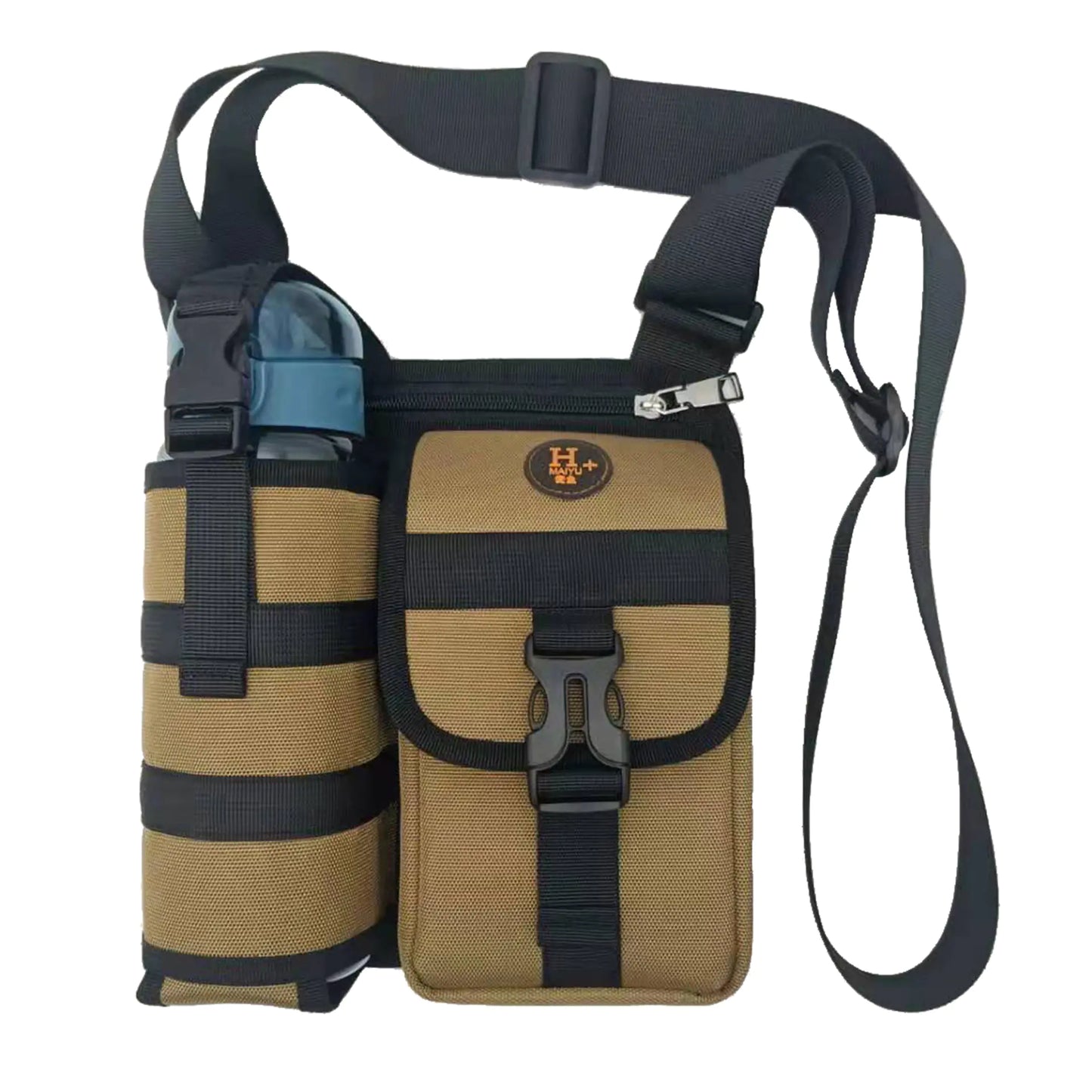 New Men's Crossbody Water Bottle Bag for Outdoors
