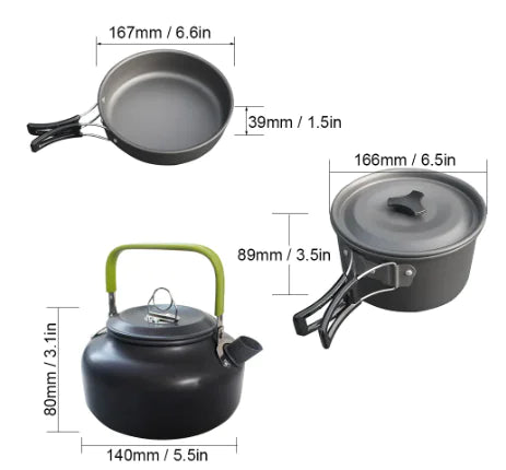 Compact 2-Person Camp Cook Set