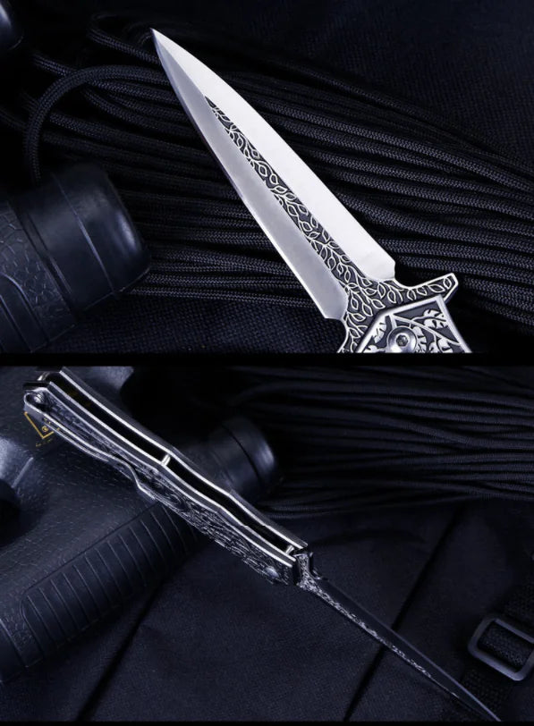 Engraved Folding Knife