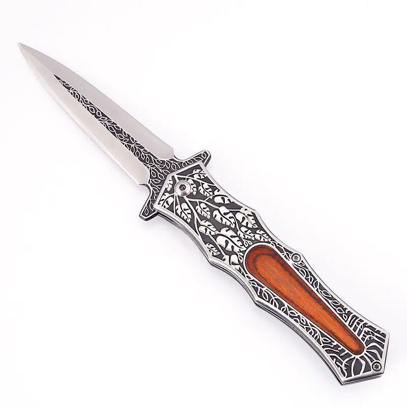 Engraved Folding Knife